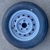 155x13 wheel and tyre 5x112pcd RATED at 500kg