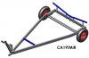 190 Aluminium Mirror Launch Trolley Rear Cradle