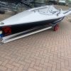 RS400 aluminium launch trolley gunwhale hung.