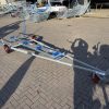 Skiff launch trolley with sides skids