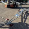 Skiff launch trolley with sides skids