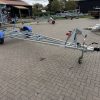 Skiff launch trolley with sides skids