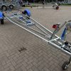 Skiff launch trolley with sides skids