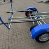 Skiff launch trolley with sides skids