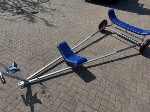 Albacore Twin cradle Alluminium launch trolley
