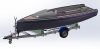Yacht trailer RS Aira  single axle 1600kg Lifting Keel